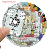 Magicalhour สติกเกอร์ไพ่ทาโรต์ กันน้ํา สําหรับตกแต่งกระเป๋าเดินทาง DIY 50 ชิ้น