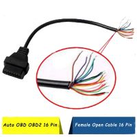 16 PIN Car Diagnostic Interface &amp; Adapter OBDII OBD 2 OBD2 16pin Female Connector To Open OBD Cable