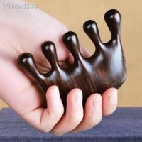 Wooden Hair Comb Massage Gua Sha Wide Tooth Sandalwood Comb for Head Scalp Facial Body Massage Natural Acupressure Tools