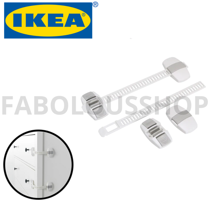 IKEA Patrull 2pcs Multifunctional Dual Button Safety Lock Protection
