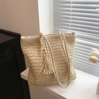 shn large-caci straw bag womens 23 new casl fgn sle -mat shoulder bag summer popular tote bag -Bao23724✲