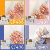 Pooh bear 3D waterproof INS taro purple Morandi color frosted style nail stickers girls playful cute shopping pictures necessary QF483