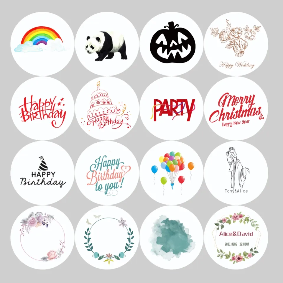 Logo Wedding Stickers -Customize Invitations Favors Business White Labels  100pcs