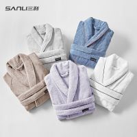 【jw】♟  Luxury Bathrobe Female Cotton Thicken Absorption Nightrobe Household Wearable And Hotel Shower Sleepwear Robe