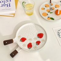 [COD] Pizza plate hand-painted vegetable steak salad ceramic ins fruit breakfast tableware net red factory wholesale