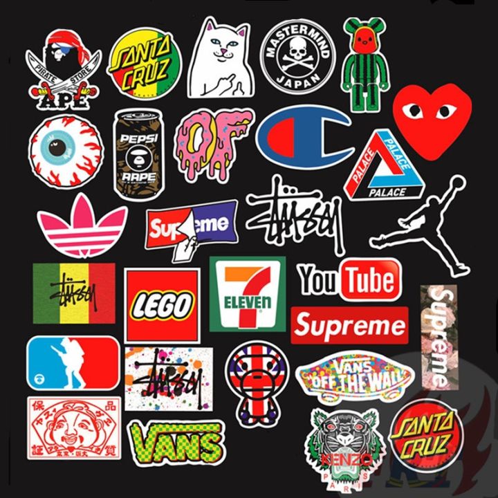 100PcsSet Fashion nd Logo Stickers Kaws JDM Luggage Laptop Skateboard ...