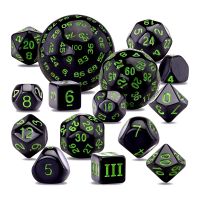 15 Pieces Complete Polyhedral Set D3-D100 Game Set for Role Playing Table Games Accessory