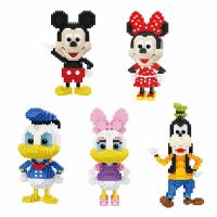 714 Buah + Mickey Mouse Mini Blok Banan Mini Minnie Donald Bebek Dasiy Gooberlian Bata Tokoh Mainan Untuk Hadiah Natal