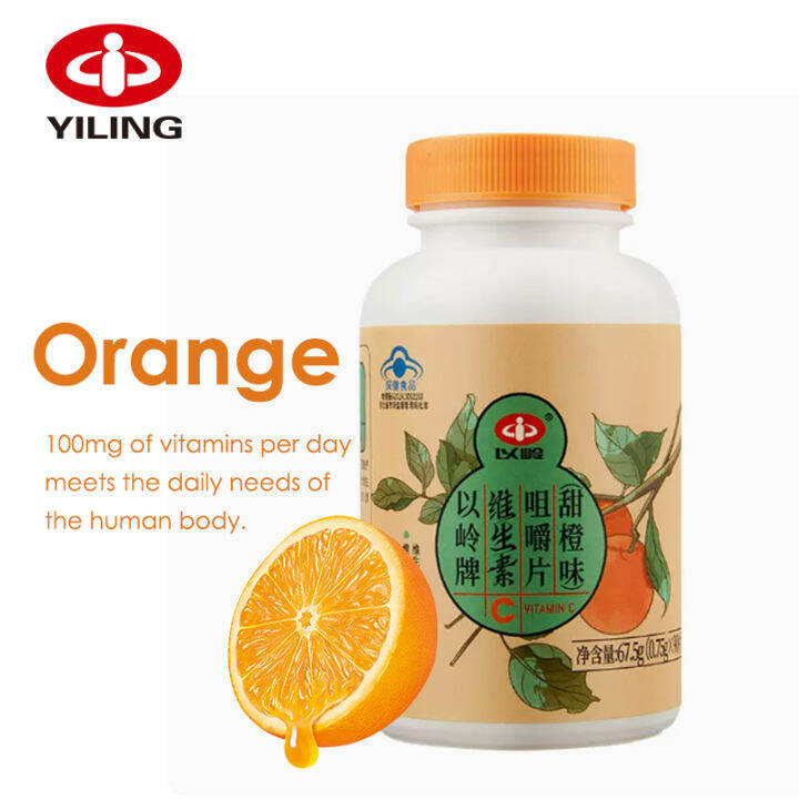 YILING Lianhua 100mg Vitamin C Lascorbic Acid Chewable Tablets Lazada PH