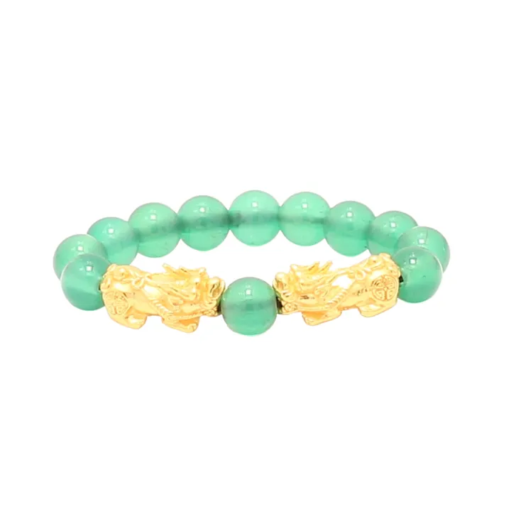 TAKA Jewellery 999 Pure Gold Double Pixiu Beads Ring