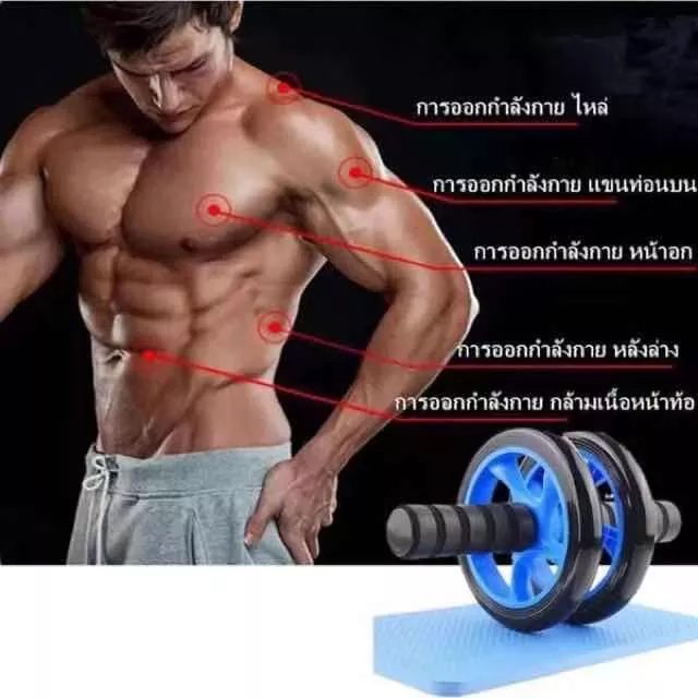 ลูกกลิ้งบริหารหน้าท้อง-ab-wheel-ขนาดล้อ-15-5-cm-ฟรี-แผ่นยางรองเข่า-ร้านค้ามีสต๊อกของตัวเองพร้อมส่งได้ทันทีและรับประกันสินค้าทุกชิ้น