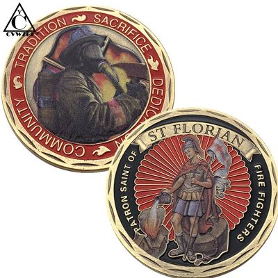 United States Firefighter Challenge Coin ST. Florian Collectible Gift Collectible Honor Souvenir Commemorative Coin Collection