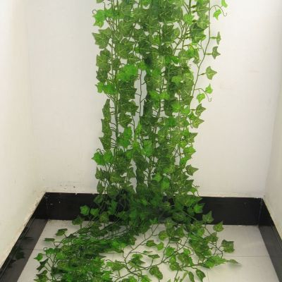 （A SHACK） 2.4เมตร Artificialgreen LeafPlants เถาใบไม้ปลอม FlowersPlastic ArtificialRattan สตริง