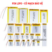 Pin sạc Lipo Polymer - Pin Lithium 3.7V có mạch bảo vệ sạc