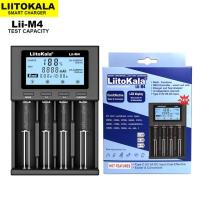 ร้อน LiitoKala Lii-M4จอแสดงผล LCD ที่18650ที่ชาร์จอัจฉริยะสากลทดสอบความจุ3.7V 1.2V 26650 18650 21700 18500ดับเบิลเอทริปเปิลเอ4ช่อง