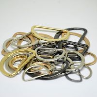 50PCS Alloy Metal Dee Buckle Silver Black Gold D Ring Half Round For Shoes Bag Webbing Strap DIY 15/20/25/30/35/40/45/50MM Bag Accessories