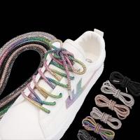 1Pcs Rainbow เพชรรองเท้า Laces แฟชั่น Rhinestone Shoelaces รองเท้าผ้าใบ Laces รองเท้ารอบเชือกผูกรองเท้า100120140160ซม. DIY Strings