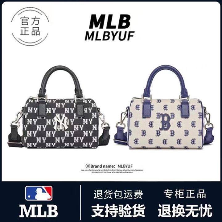 mlb-official-ny-new-ml-korean-trendy-brand-boston-retro-ny-letter-printing-portable-pillow-bag-single-room-messenger-handbag