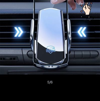 🔥🔥🔥[Thailand Spot] Mobile Phone Car Holder Wireless Car Charger 15W Fast Charging Automatic Grip Mobile Phone Car Holder Built-in battery, can be used when power is off.