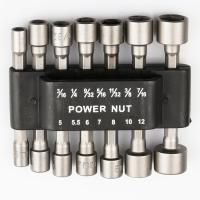 14ชิ้นล็อต Power NUT DRIVER 14 "HEX Shank เจาะ BIT SET ADAPTER ซ็อกเก็ตประแจสกรูสำหรับเครื่องมือไฟฟ้า