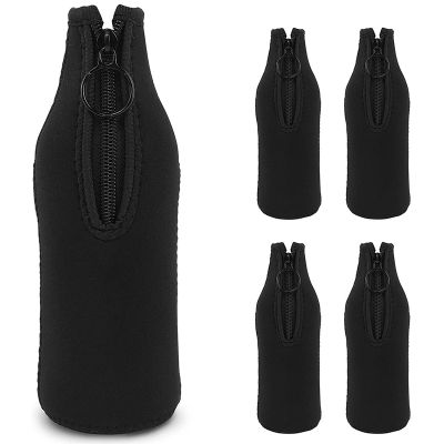 Beer Bottle Cooler Sleeves with Zipper for Party,Beer Holder Collapsible Insulated Bottle Cover for 330Ml Bottles