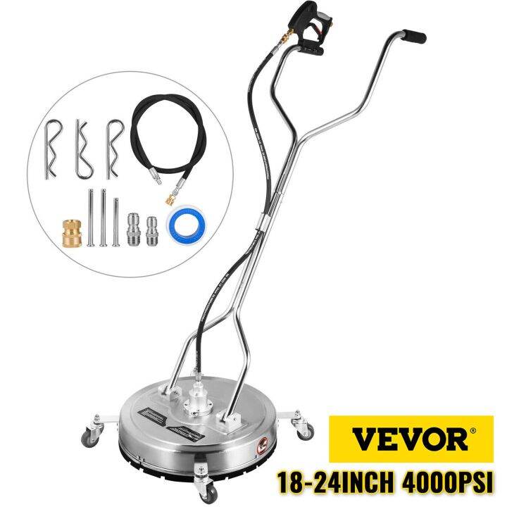 VEVOR 21Inch Flat Surface Cleaner W/ 3 Nozzle Stainless Steel 4000PSI