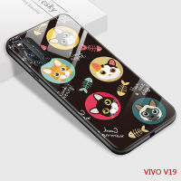 เคสมือถือ เคสโทรศัพท์ เคส Vivo V19 กรณีโทรศัพท์สำหรับสาวผู้หญิงหรูหราน่ารักสาวการ์ตูนสำหรับสาวแมวสัตว์เลี้ยงคิตตี้เคลือบเงาปลอกโทรศัพท์กรณีกันกระแทกกระจกปกหลัง