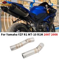 Slip On For Yamaha YZF R1 MT-10 R1M 2007 2008 Motorcycle Full System Exhaust Escape Moto Modified Muffler 50.8mm Mid Link Pipe