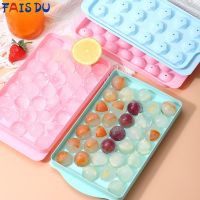 FAIS DU Mini 33 Ice Ball Maker Hockey PP Mold DIY for Cocktail Whiskey Ball Round Ice Cubes Tray With Lid Kitchen Accessories Ice Maker Ice Cream Moul