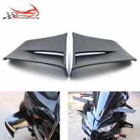 Universal Motorcycle Winglet Aerodynamic Spoiler Wing Kit with Adhesive Motorcycle Decoration Sticker For Yamaha R3/R25 CFMOTO