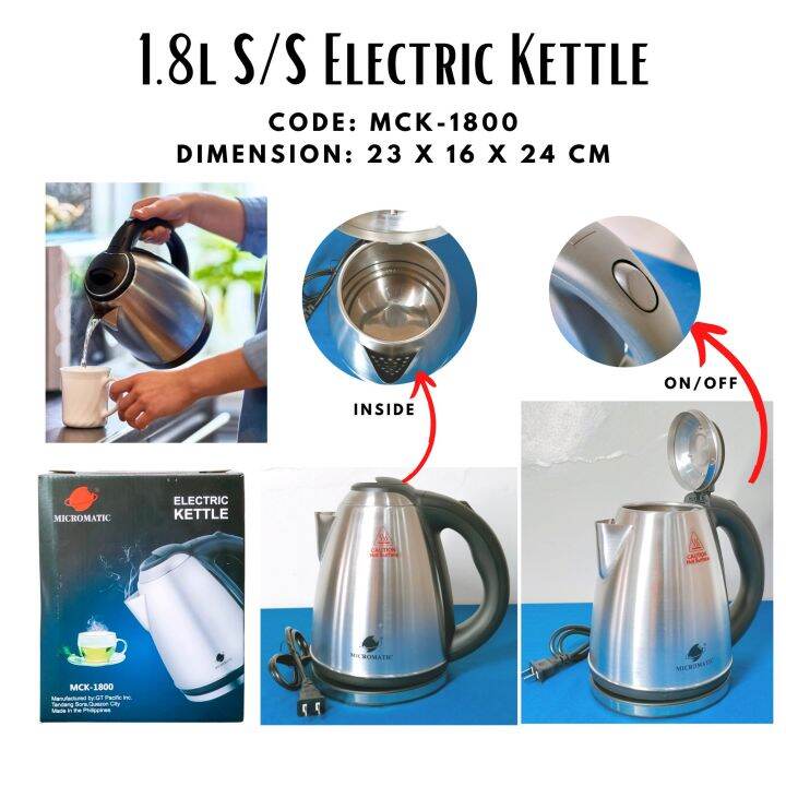 Micromatic Electric Kettle MCK1800 Automatic Kettle 1.8 L Capacity MCK1800 MCK 1800/ ELECTRIC