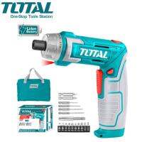 TOTAL สว่านไขควง แบตเตอรี่ ไร้สาย 8 โวลท์ ขนาด 1/4 นิ้ว (6.35 มม.) รุ่น TSDLI0802 ( Cordless Drill )