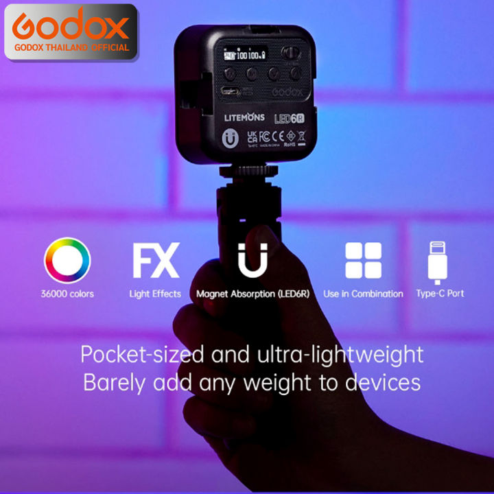 godox-led-6r-rgb-litemons-6w-3200k-6500k-1800mah-รับประกันศูนย์-godox-thailand-3ปี-led6r