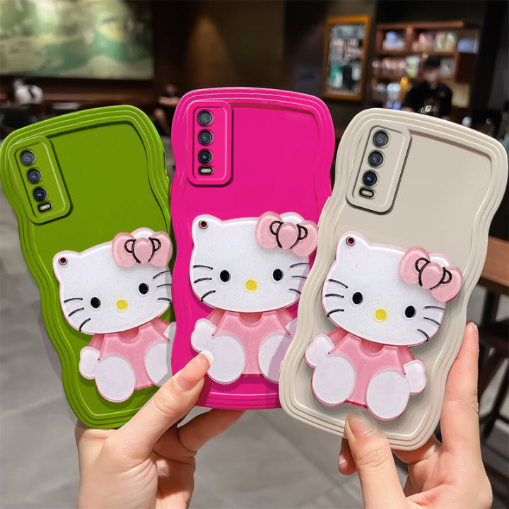 jiefie-เคสมือถือลาย-hello-kitty-เคสสำหรับ-vivo-v2025-v2024-v2066-v2108-v2050-v2134-v2120-v2147-v2247-v2201-v2202การ์ตูนเคสกระจกเงาโต๊ะเครื่องแป้งแบบนิ่มขอบคลื่นกันกระแทก