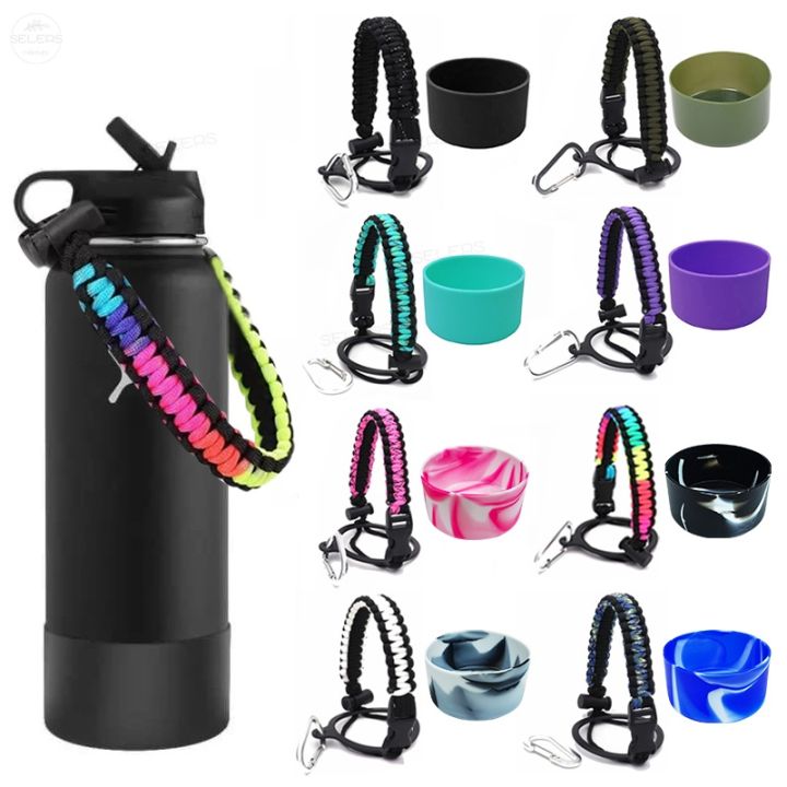 Paracord Handle + Silicone Sleeve Boot for Aquaflask Hydro Flask