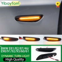 2ชิ้นสำหรับ BMW Led แบบไดนามิกด้านเครื่องหมายเลี้ยวแสงลำดับไฟกระพริบแสงสำหรับ E90 E91 E92 E93 E60 E82 E46ข้อผิดพลาดฟรี