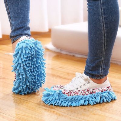 ▲❐ 4/3/2/1PCS Multifunction Floor Dust Cleaning Slippers Shoes Lazy Mopping Shoes Home Floor Cleaning Micro Fiber Cleaning Shoes