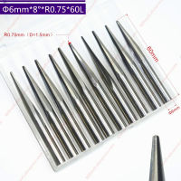 6มิลลิเมตร * 10องศา * R0.75 * 60L,Freeshipping CNC แข็งคาร์ไบด์ End Mill,งานไม้เราเตอร์บิต,เรียวบอลจมูกตัดกัด,เครื่องมือบรรเทา