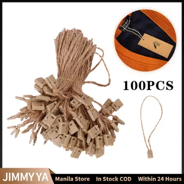 100 PCS Kraft Paper Tags Scallop Edges Brown Hang Tag Wedding Party Favor  Tags with Free Natural Jute Twine 