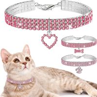 【CW】 Luxury collar Necklace Imitation Rhinestone Pendants Dog Collar for Cats Dogs Collier