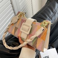 ☬♛∋  High-end small bag ladies 2023 new summer niche design one-shoulder armpit bag all-match baguette Messenger bag