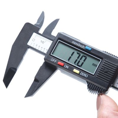 Hot 0-150mm Large Lcd Screen Electronic Digital Vernier Caliper Display Carbon Fiber Measuring Tool High-strength Direct Reading - Calipers -