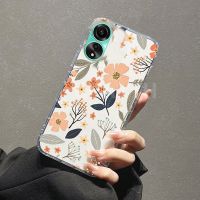 เคสโทรศัพท์ OPPO A38 4G / A18 4G / A58 4G / A78 4G / A78 5G / A98 5G เคสนิ่มใสลายดอกไม้และใบไม้กันกระแทกเคสมือถือ OppoA78 NFC