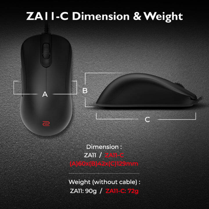 zowie-za11-c-esports-gaming-mouse-ขนาด-l-ใหญ่-เมาส์เกมมิ่ง-สายถัก