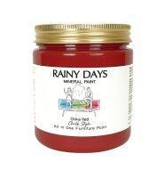 Chalk Paint ,Rainy Days Mineral Paint ( China Red ) -สีทาเฟอนิเจอร์  สำหรับงาน DIY -วินเทจ-ปกปิดดี ไม่มีกลิ่น ใช้งานง่าย ชนิดทา