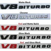 Flat Letters Fender for 2 x V8 BITURBO Emblems Emblem Sticker