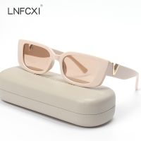 ✌▲▩ LNFCXI Retro Small Frame Cat Eye Sunglasses for Women Luxury V Sun Glasses Men Fashion Jelly Sunglasses with Metal Hinges