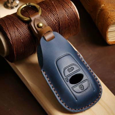 Car Key Case Cover Leather Keychain Fob Accessories for Subaru Forester Wrx Brz Legacy Outback Impreza Keyring Protective Shell