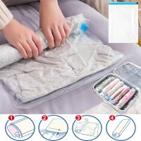 Clothes Compression Storage Bags Hand Rolling Clothing Vacuum Bag Packing Sacks Travel Space Saver Bags for Luggage Seal Bags