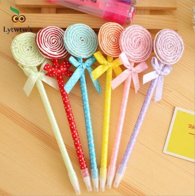 1 Piece Lytwtws Ballpoint Pen School Supply Creative Freebie Novel Office Gift Chancery Lollipop Candy Stationery kawaii funny Pens